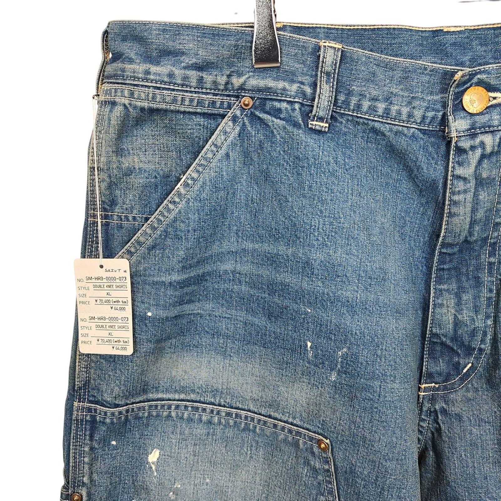 SAINT MICHAEL セント マイケル 25SS DOUBLE KNEE SHORTS デニム
