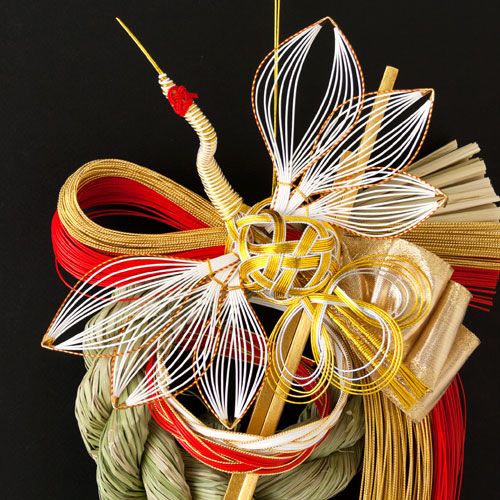 正月飾り 注連飾り 竹治郎 雪月風花 鶴華耀 つるかよう 新潟県南魚沼の正月飾り 10000サイズ 和モダンな玄関飾り 門やエントランスにも の お正月リース Japanese New Year decoration made of straw