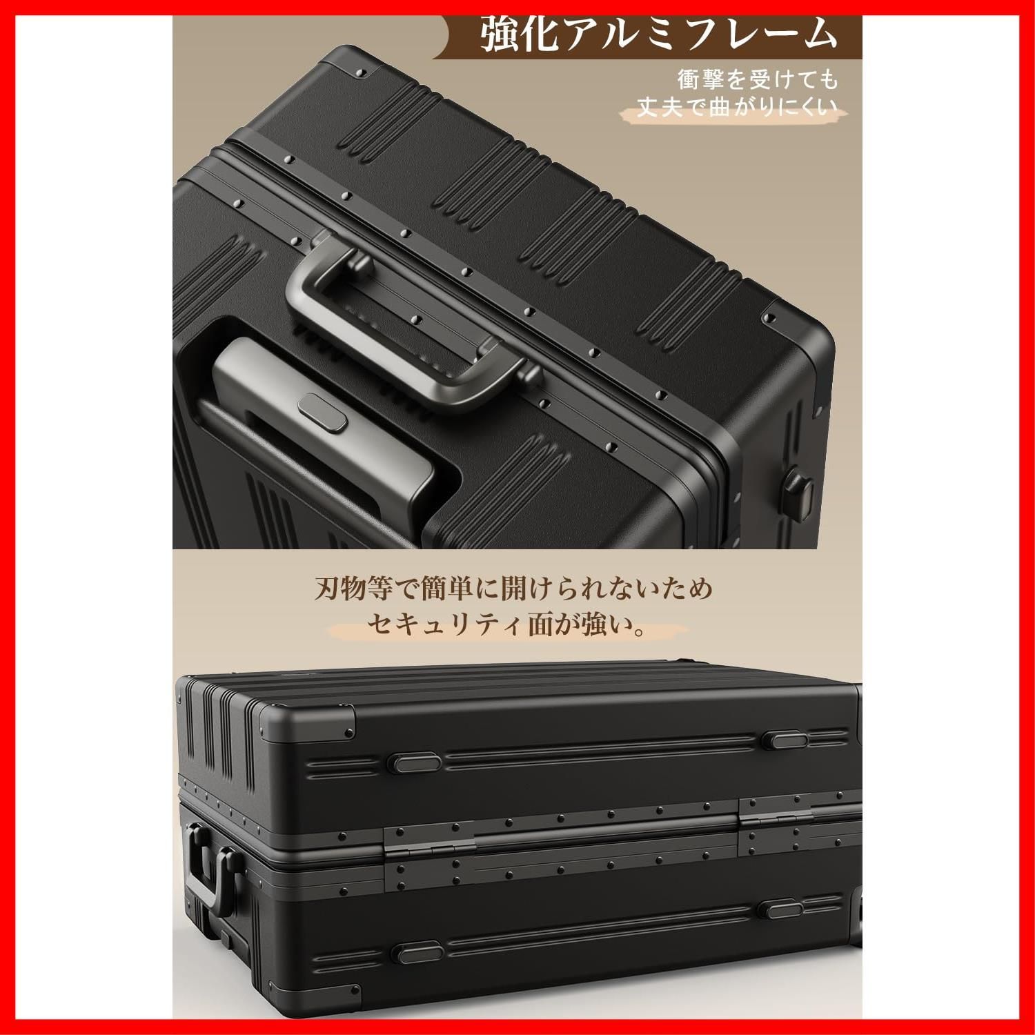 PC 素材 耐衝撃 静音キャスター-ストッパー付き TSAロック アルミフレームタイプ 隠しフック キャリーケース ビジネス 出張 機内持ち込み 旅行 スーツケース キャリーバッグ Sサイズ Trip 1～3泊 New ガンブラック色 SKLAD-KIRPICHA_RU