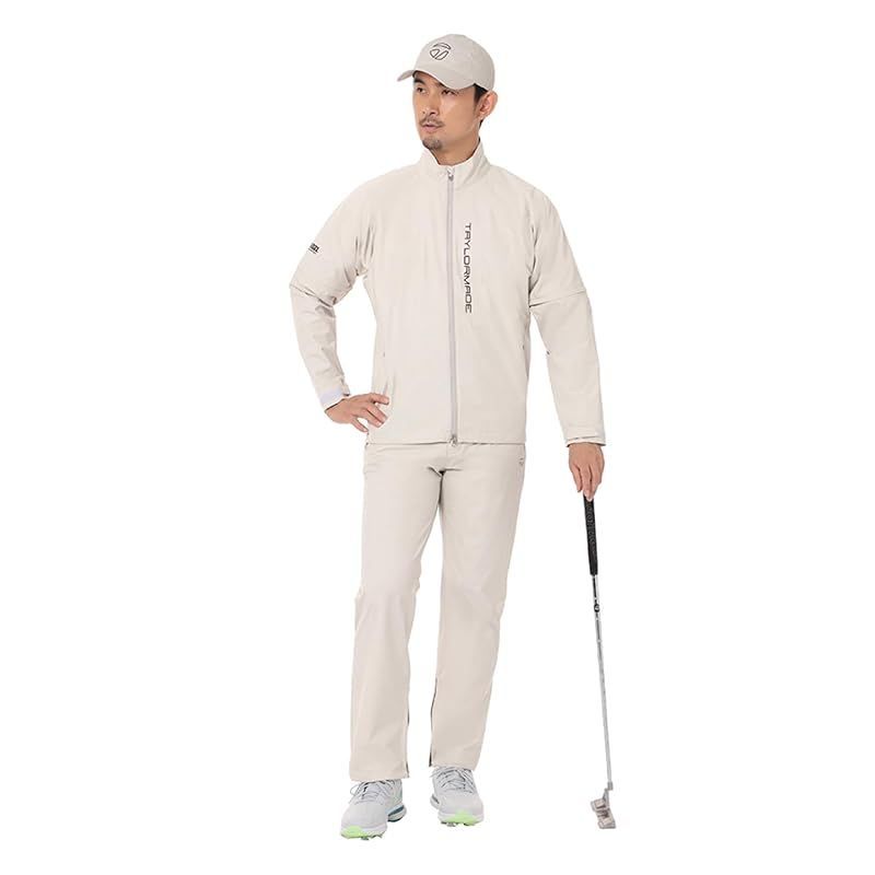 テーラーメイド TAYLOR MADE M TMレインスーツ アイスベージュ S メンズ レインウェア 24SS TL439 1