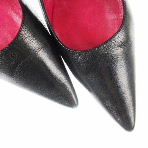 ミュウミュウ miumiu ハイヒールパンプス ポインテッドトゥ レザー 本 