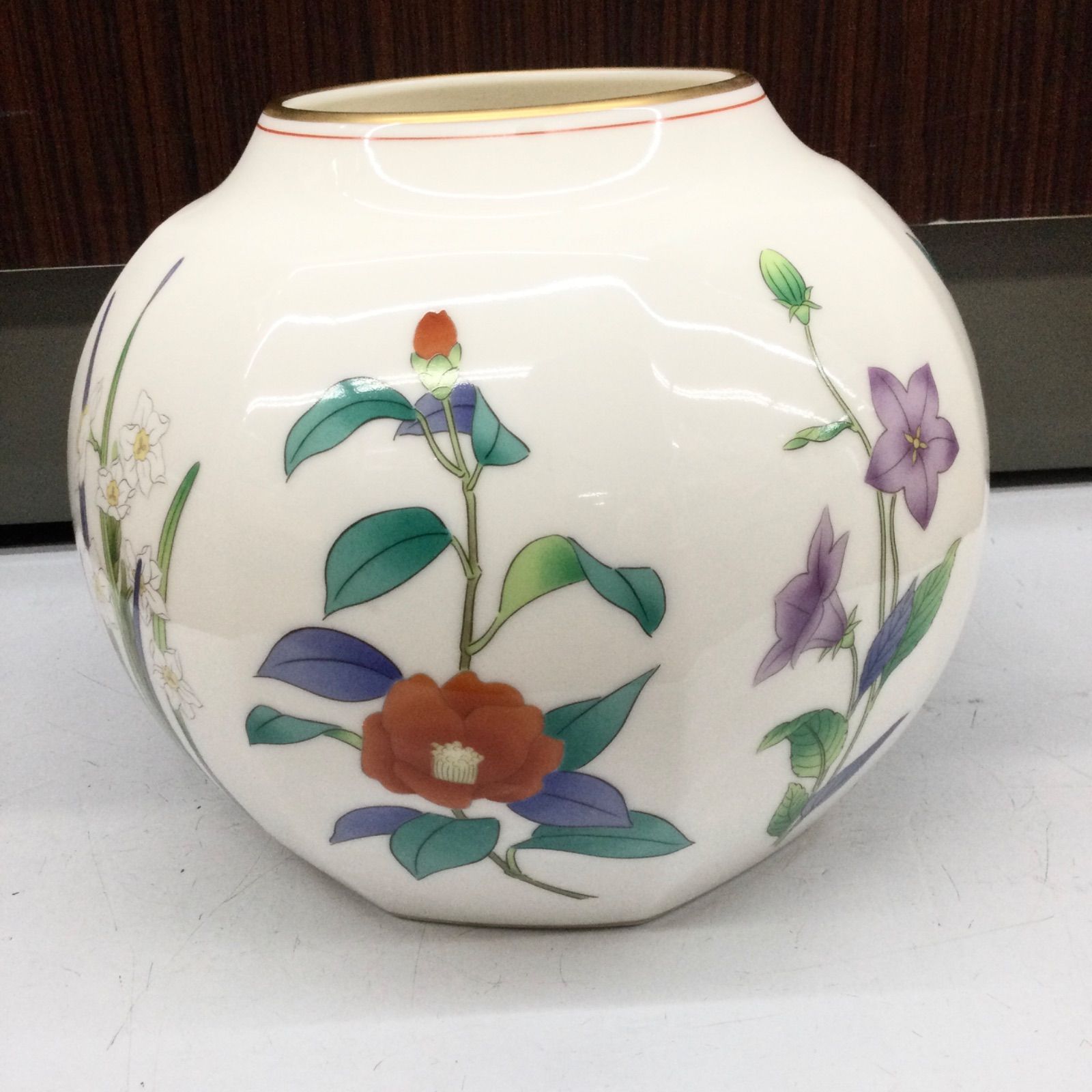 香蘭社　茶席の花　花瓶　花器 HOT，人気】 香蘭社 八角花瓶 茶席の花