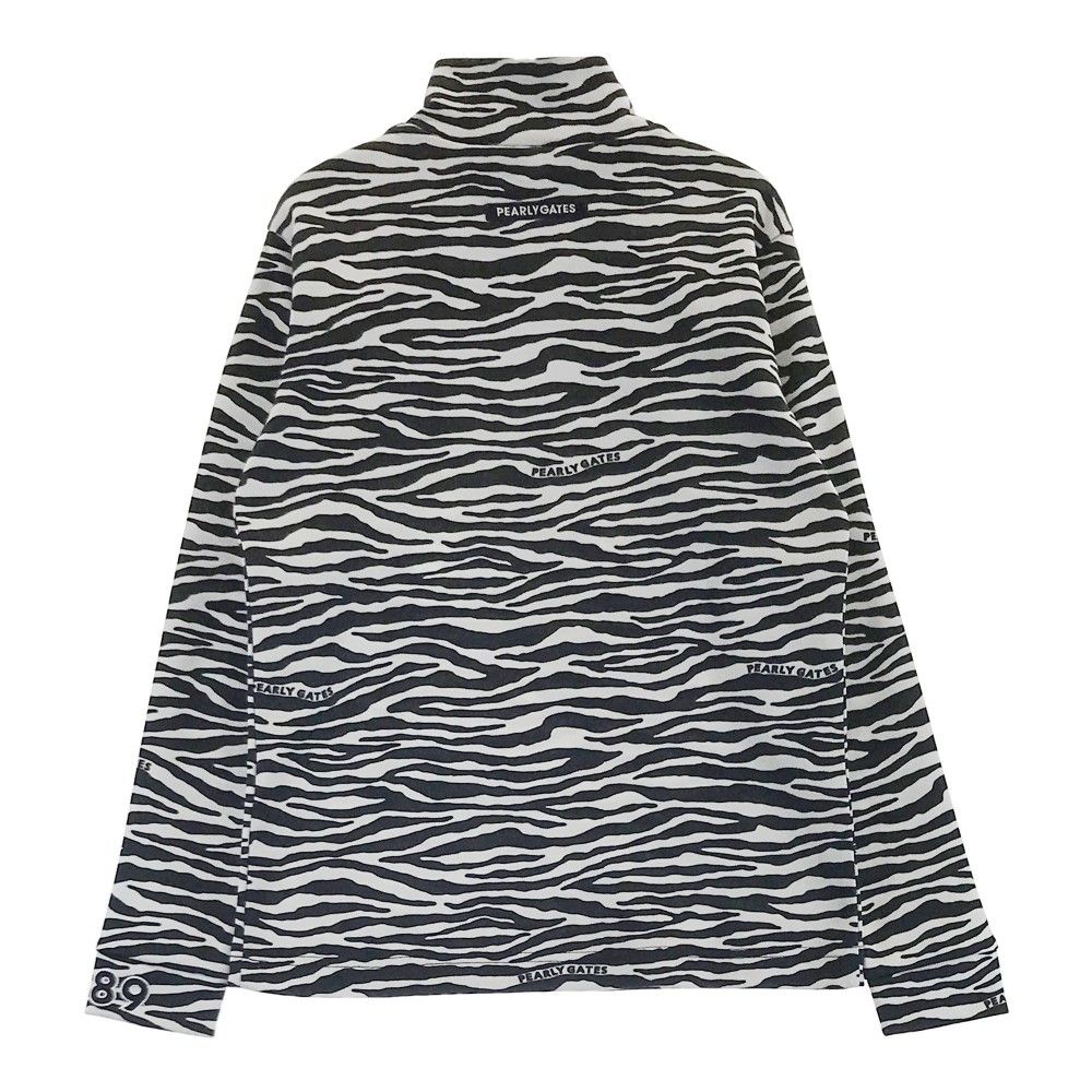 【新品・未使用品】PEARLY GATES ゼブラ柄 ハイネック長袖 レディース サイズ：1 PEARLY GATES パーリーゲイツ ハイネック 長袖Tシャツ