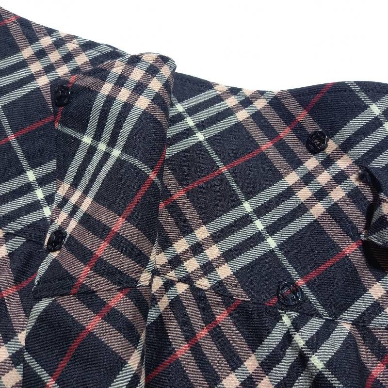 バーバリー ブルーレーベル ウール チェック柄 フレア ラップスカート  