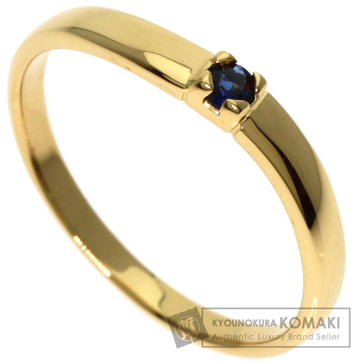 MIKIMOTO ミキモト サファイア ダイヤモンド リング・指輪 K18YG 