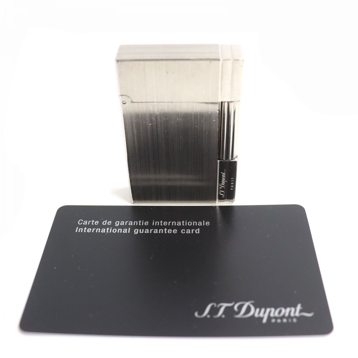 S.t.Dupont デュポン ギャッツビーヘアライン ライター シルバー-