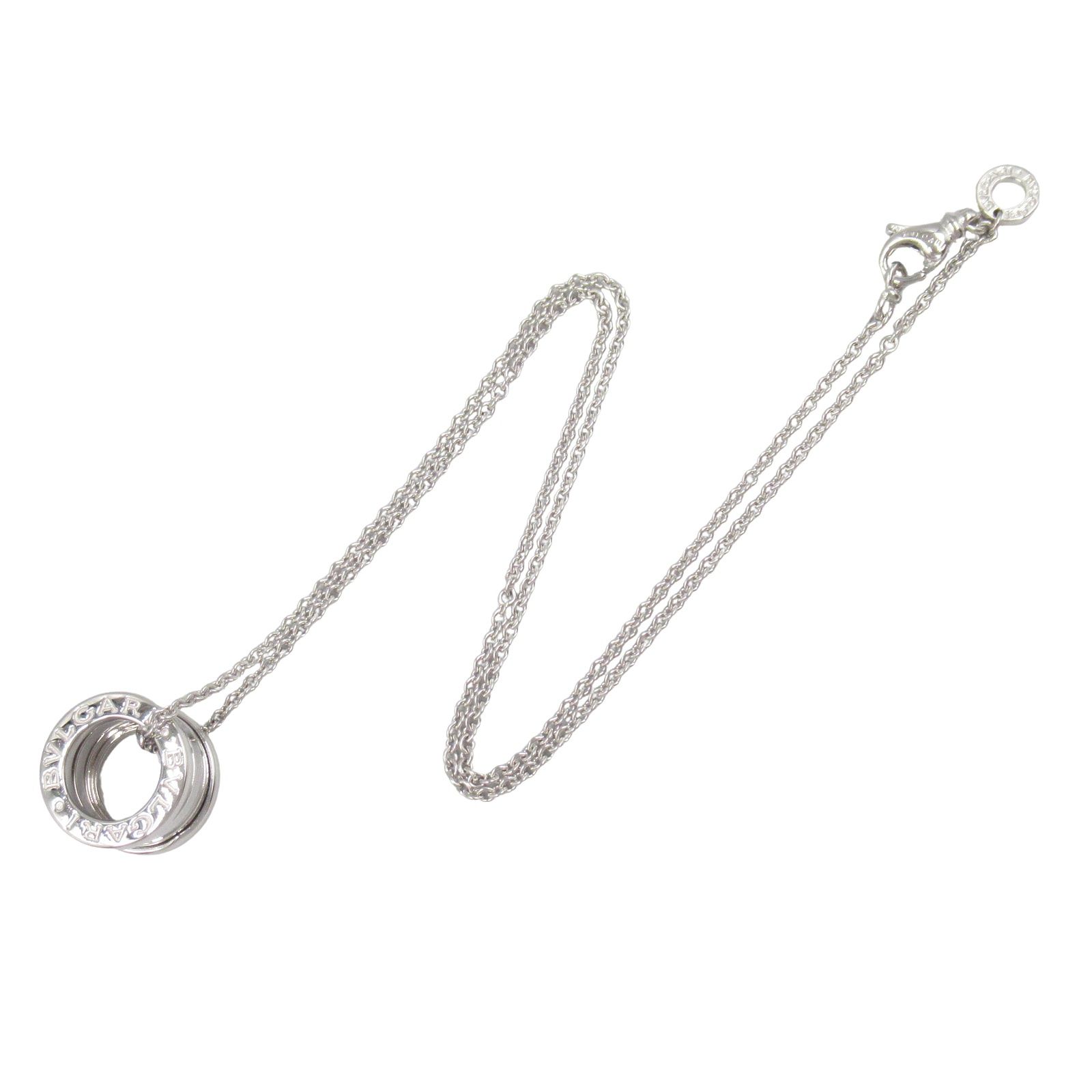 ブルガリ BVLGARI ビーゼロワン ネックレス 40cm K18 WG ホワイト 