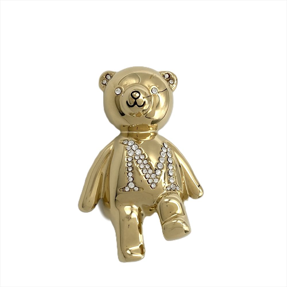 新品★Max Mara テディベア ブローチ SHINY GP×ラインストーン 新品☆Max Mara テディベア ブローチ SHINY GP×ラインストーン