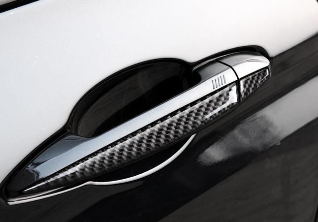BMW X5 X6 F15 X1 2シリーズ カーボン製　ドアハンドルカバー　4個セットBMW色なしタイプ