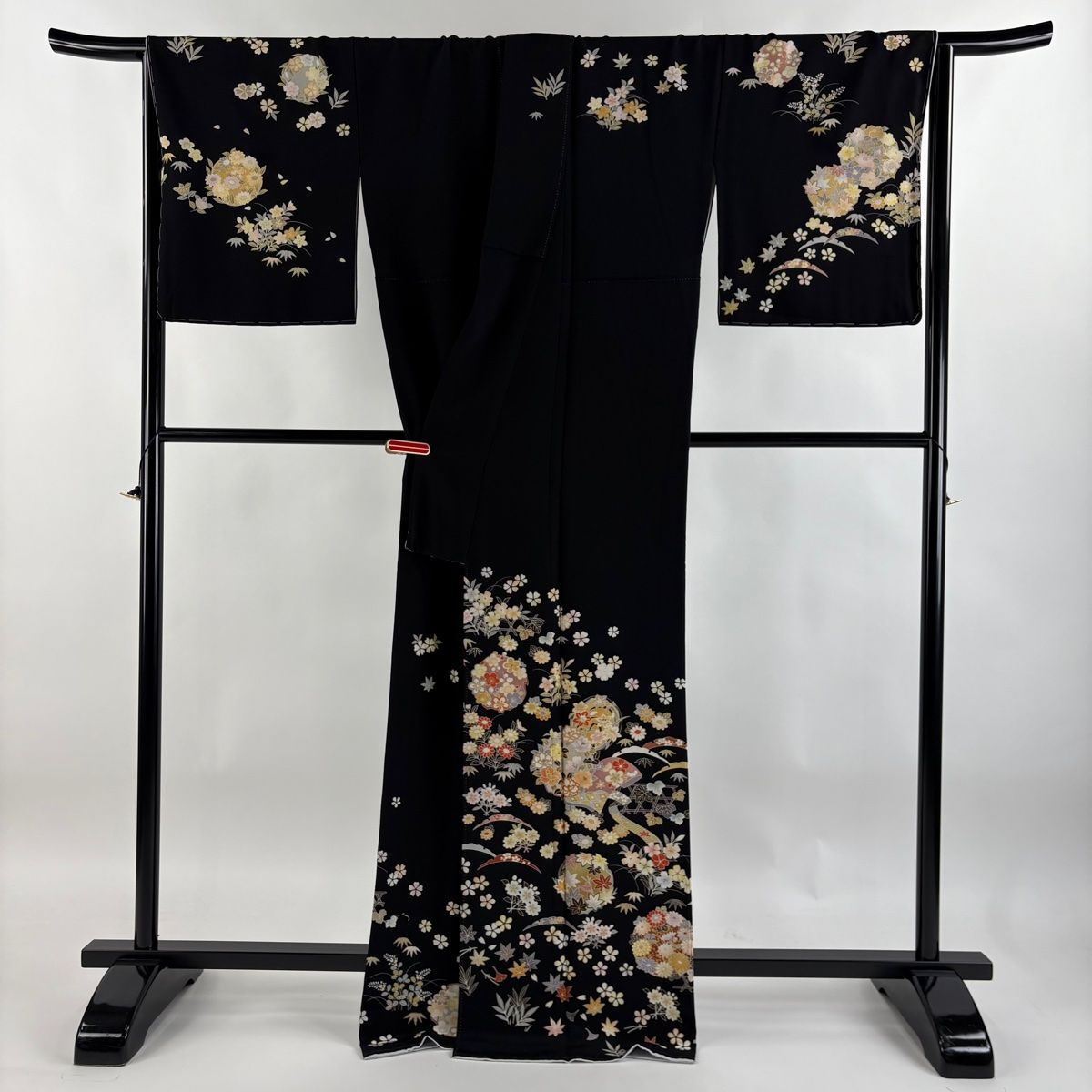 逸品】○作家訪問着○縮緬○流水文様○ 平和屋着物▽訪問着 単衣 流水