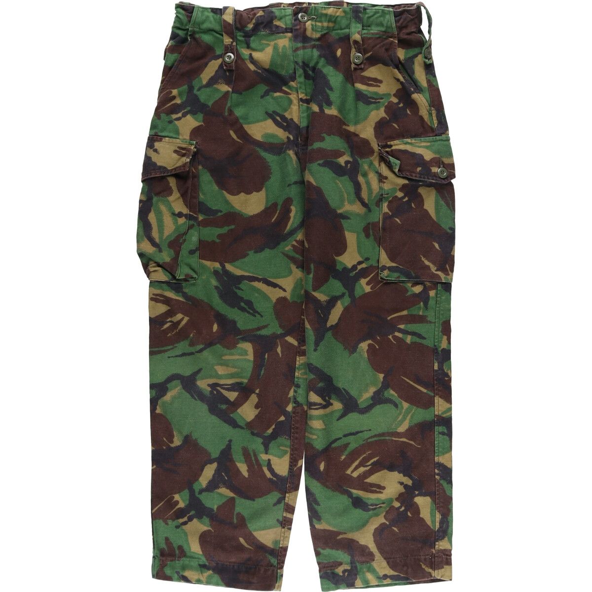 古着 イギリス軍 迷彩柄 DPMカモ ミリタリー カーゴパンツ コンバットパンツ 72|88|104 メンズw32相当|eaa544280