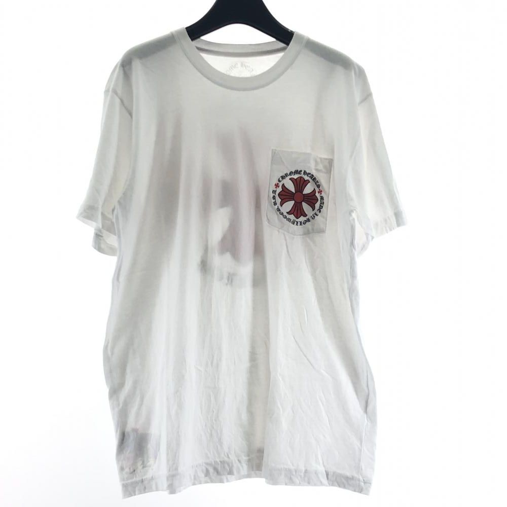 【中古】CHROME HEARTS 21SS レッドクロスボールTシャツ サイズL ホワイト 2212-304-0796 クロムハーツ [17]