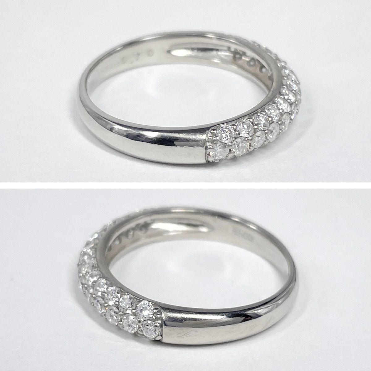 Pt900 天然ダイヤモンド 0.70ct パヴェリング - メルカリ 
