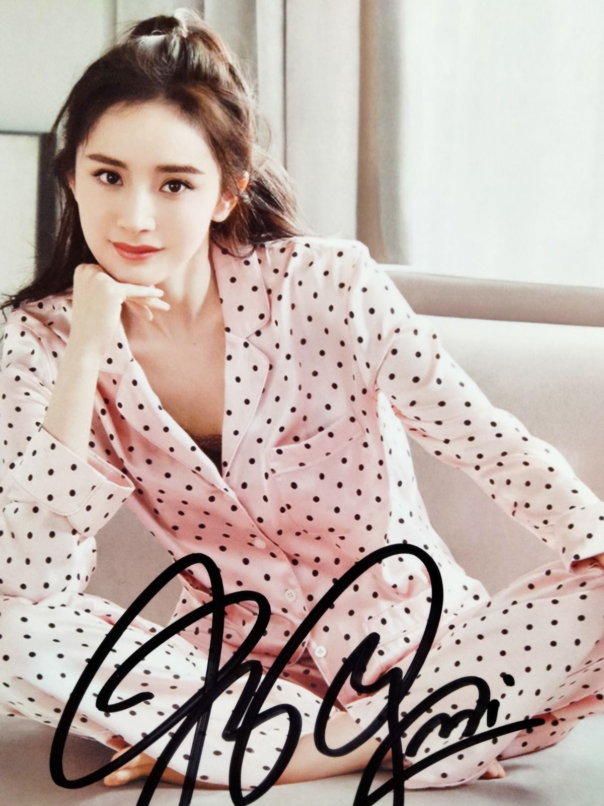 ヤン・ミー直筆サイン入り2Lサイズ写真…Yang Mi…楊冪…中国有名