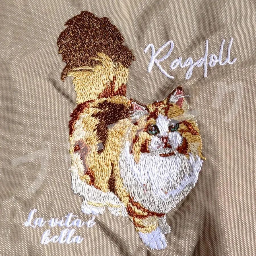 アニマル刺繍 コードショルダー 巾着ショルダー ショルダー