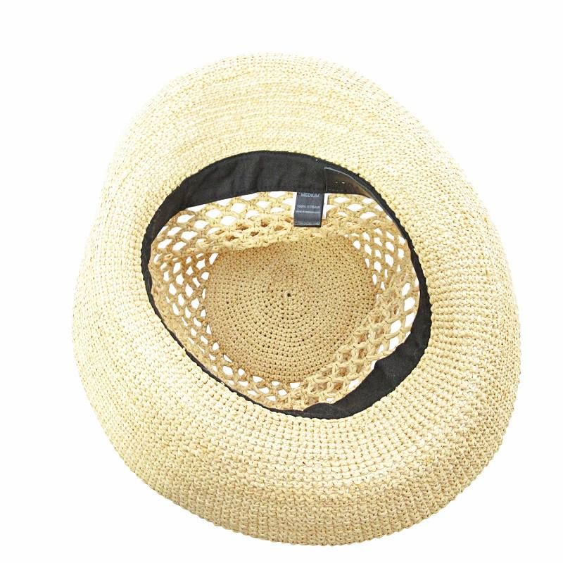 JANESSA LEONE ジャネッサレオネ ストローハット 麦わら帽子 M