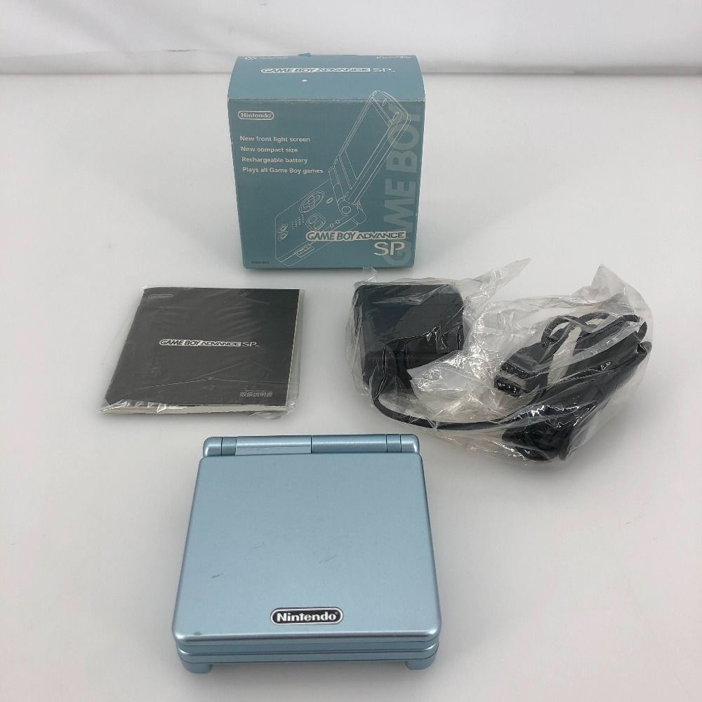 05w15789T GBASP ゲームボーイアドバンスSP 本体 箱あり パールブルー 内箱 ＊動作 済み＊ ゲームハード 品