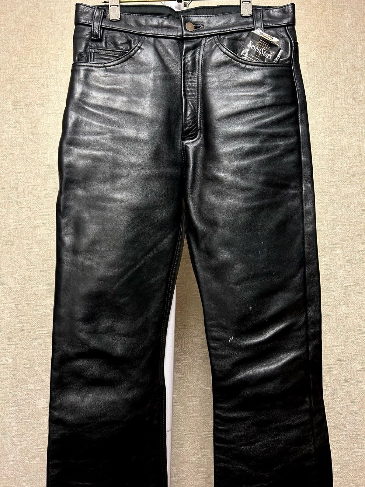 U.S.A.製vansonブーツカットレザーパンツ黄金サイズ32アーカイブ美品