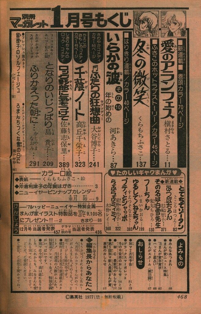 集英社のコミックスニュース等 72冊　1982年～2021年　rarity 集英社のコミックスニュース等 72枚 1982年～2021年 rarity