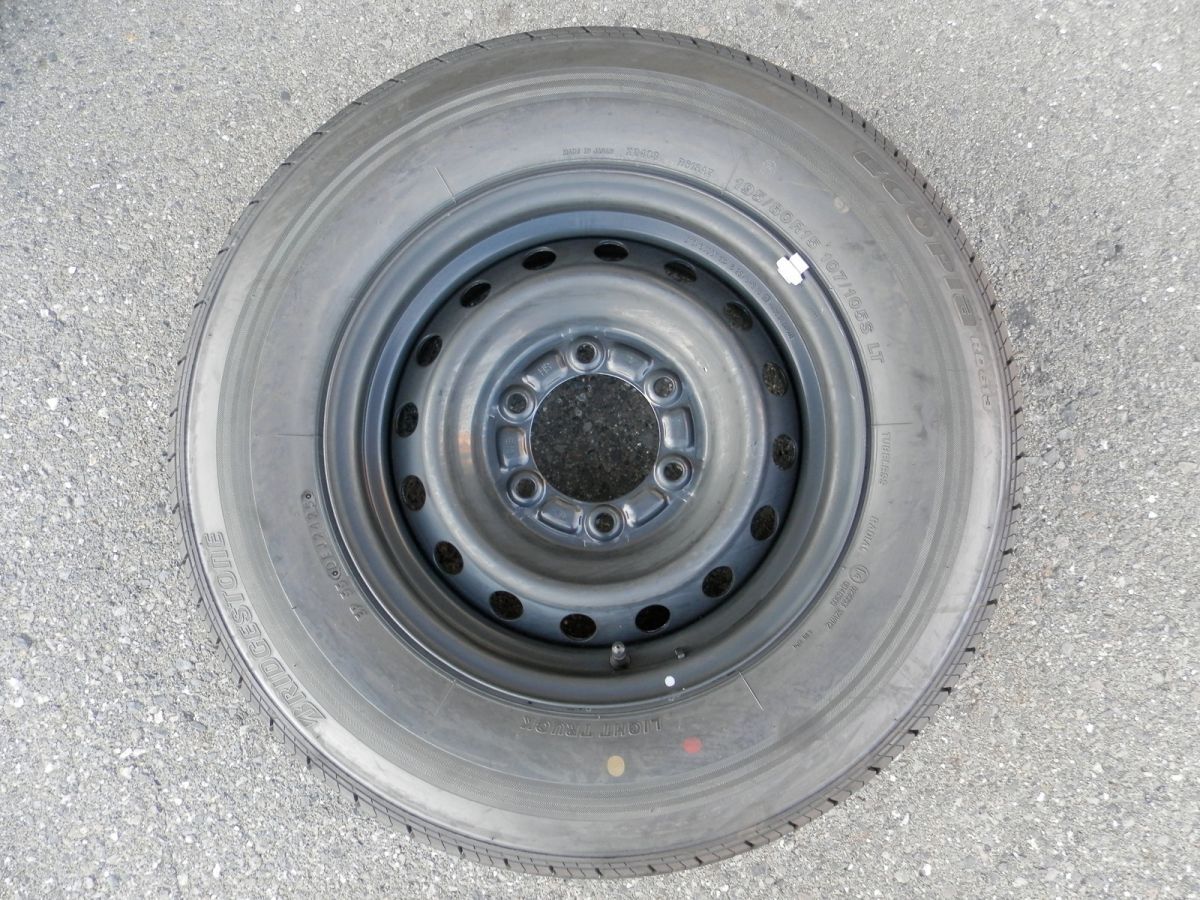 トヨタ 200 ハイエース 15インチ 純正スチールホイール付ラジアルタイヤ 4本SET 195 80R15 107 105L 製 6.0J 35 6H 139.7 KDH200V