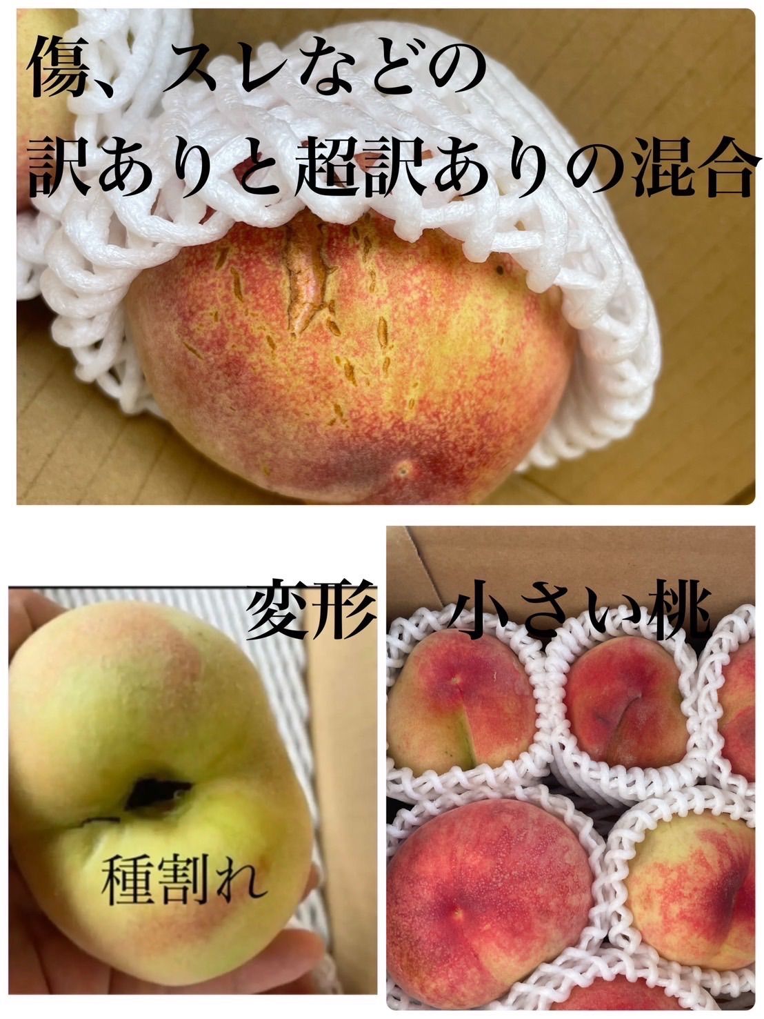 超訳あり福島の桃 桃の名産｜福島県産 訳あり 光センサー桃1.7kg(5～9玉)