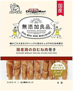 まとめ買い ドギーマン 無添加 国産鶏の白むね肉巻き 9本 ×8