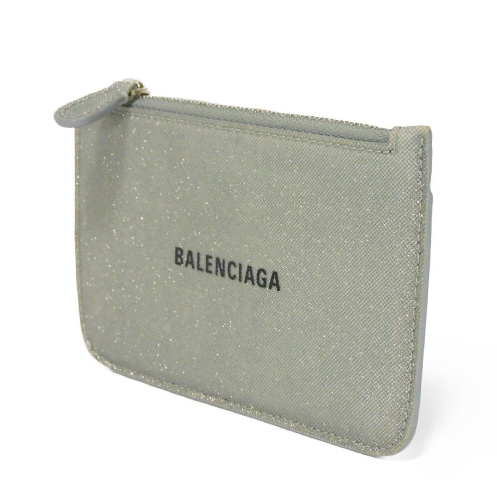 BALENCIAGA バレンシアガ　ラメ シルバー グリッター コインケース BALENCIAGA バレンシアガ ラメ シルバー グリッター コイン