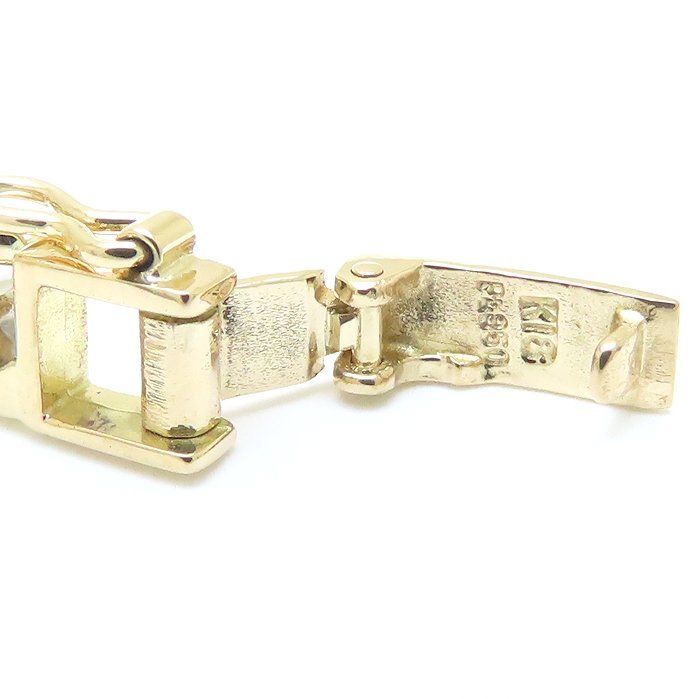 喜平ブレスレット K18YG イエローゴールド 2面 シングル 20cm 30.2g  