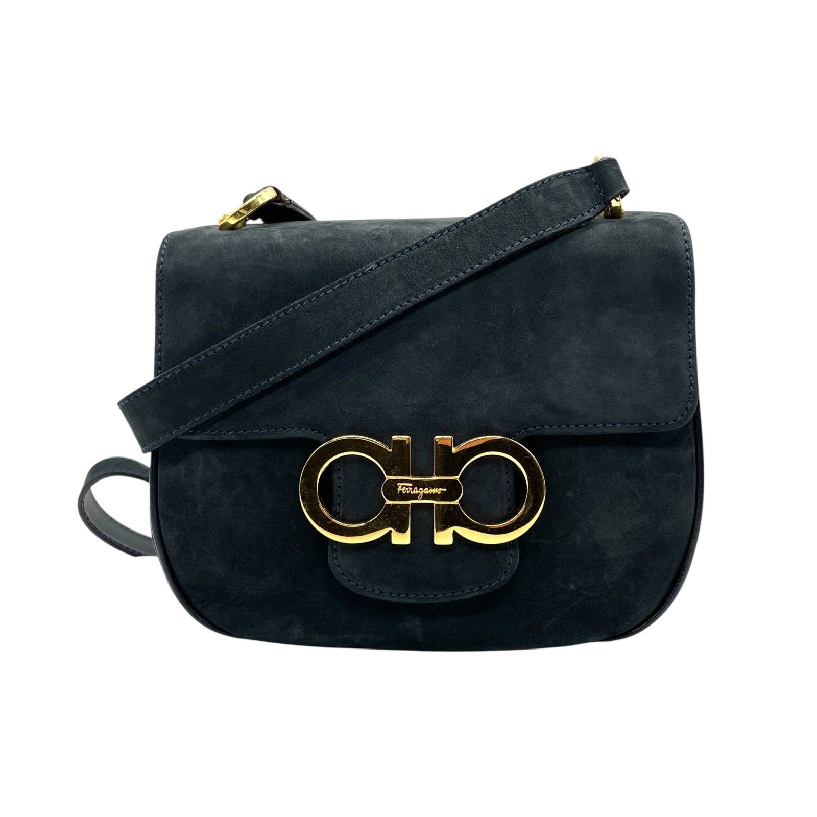 美品 Salvatore Ferragamo フェラガモ ガンチーニ ダブル