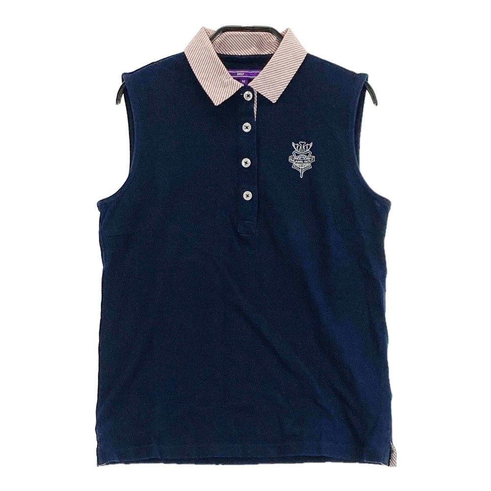 サイズ：M BEAMS GOLF ビームスゴルフ  ノースリーブ 襟付き Tシャツ  ホワイト系 [240101285776] ゴルフウェア レディース ストスト サイズ：M BEAMS GOLF ビームスゴルフ ノースリーブ 襟付き T
