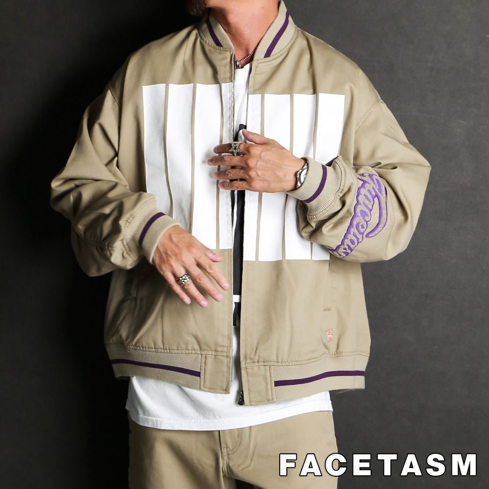 【FACETASM/ファセッタズム】× DICKIES / 7 BARS STADIUM JACKET - BEIGE / スタジアムジャケット / KR-JK-M14【メンズ】【送料無料】