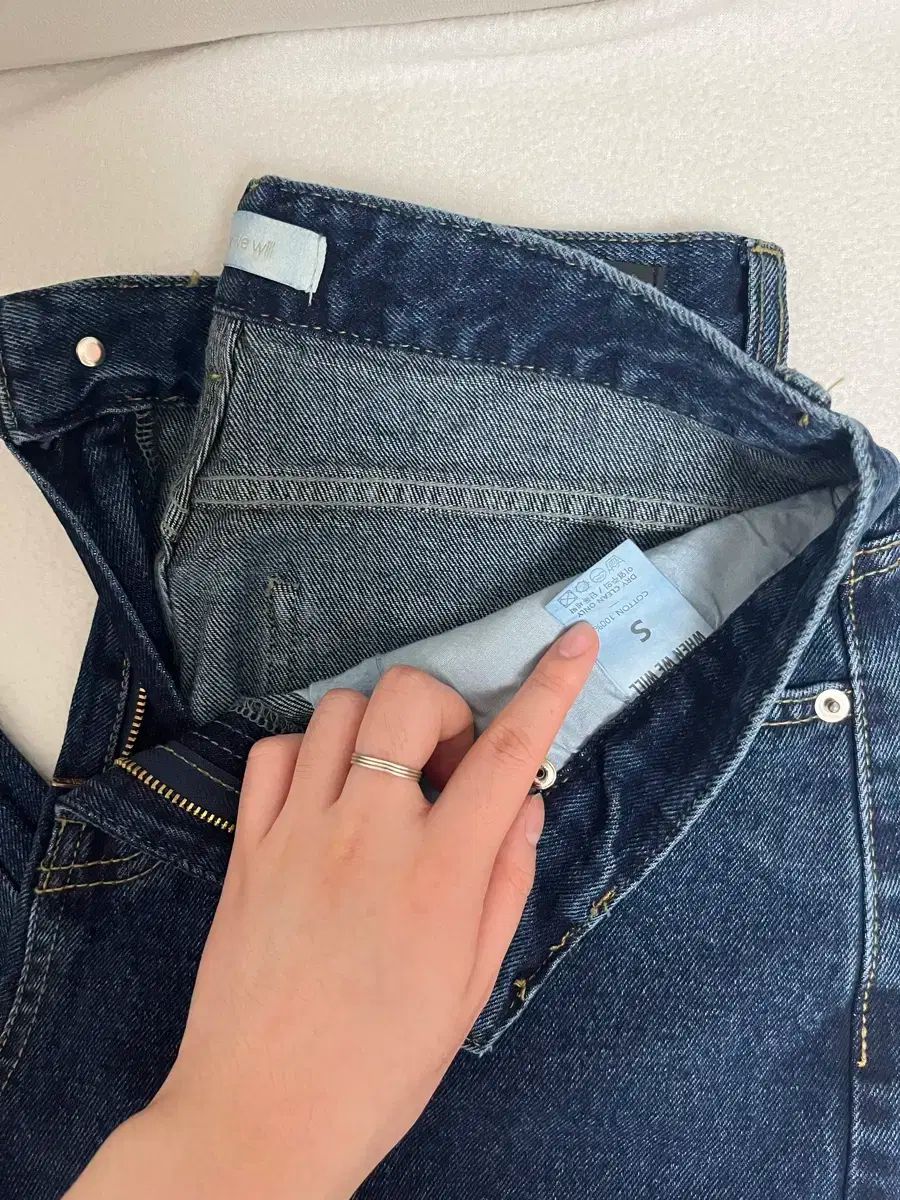 ウェンウィウィル デニム ワイド パンツ