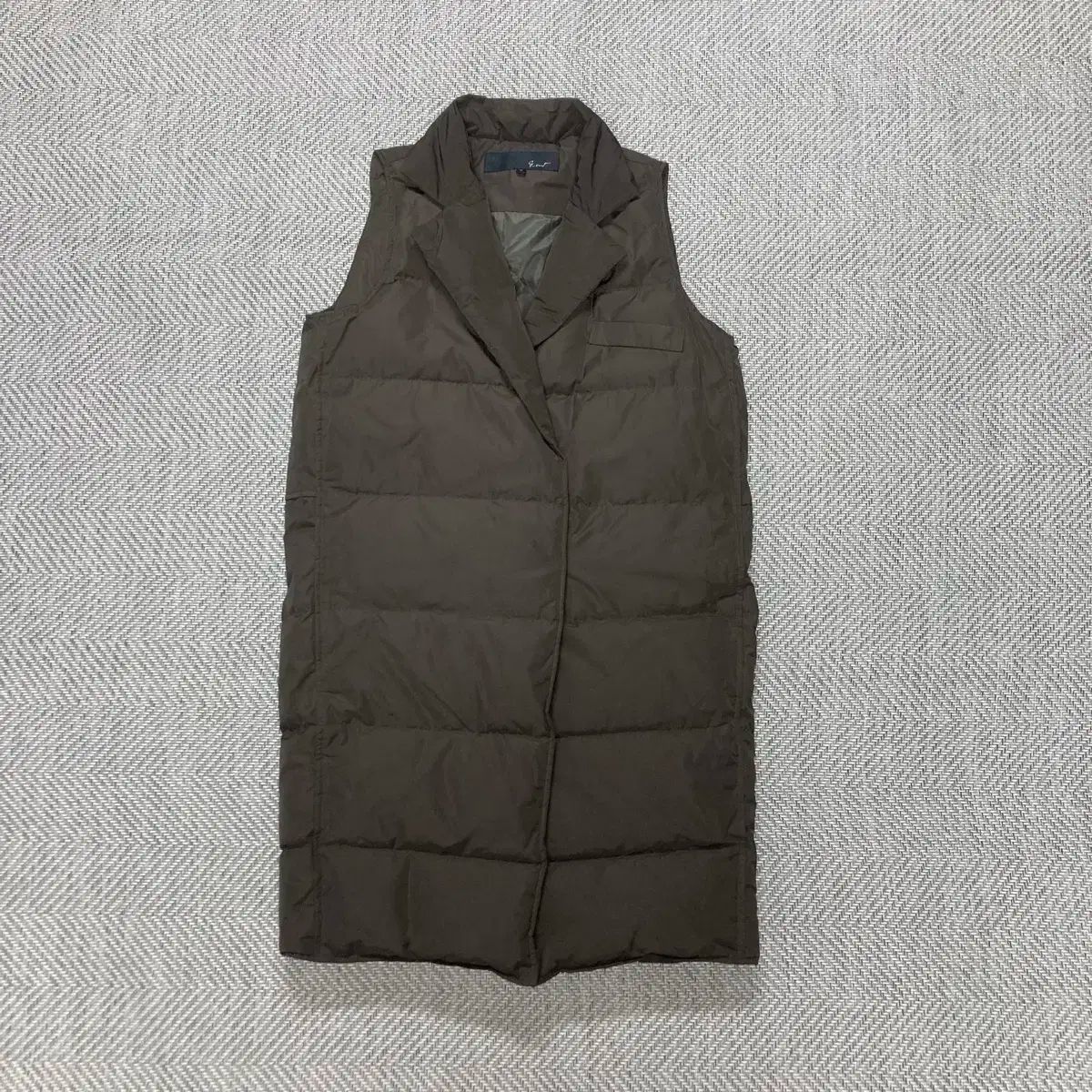 55 Gカット グースダウン パッド入りロングベスト