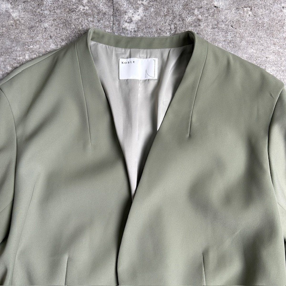 NOBLE ノーブル ベルテッドイージーポレーンジャケット レディース ミントグリーン ポリエステル