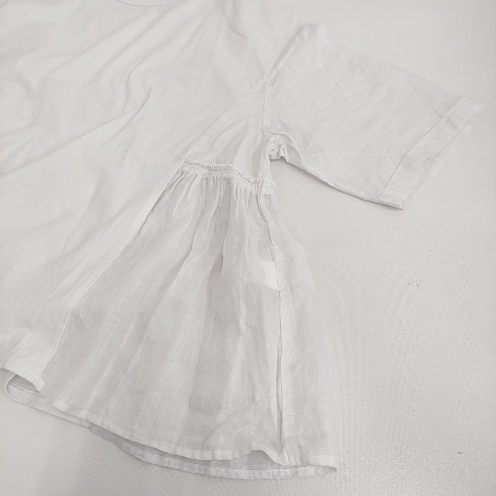 nest Robe コットンリネンドッキングプルオーバー 定価22000円 T  