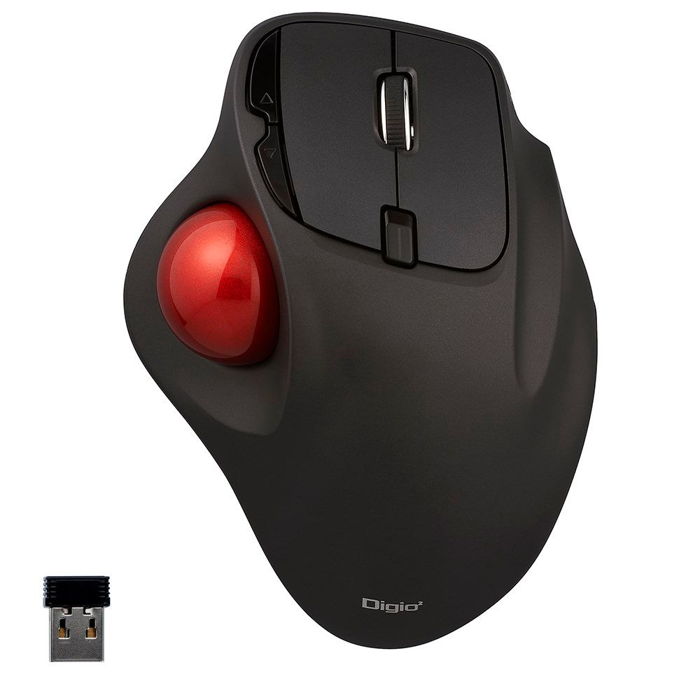 （まとめ買い）ナカバヤシ スタンダード 無線5ボタン光学式親指トラックボール ブラック MUS-TRIF175BK 【3個セット】