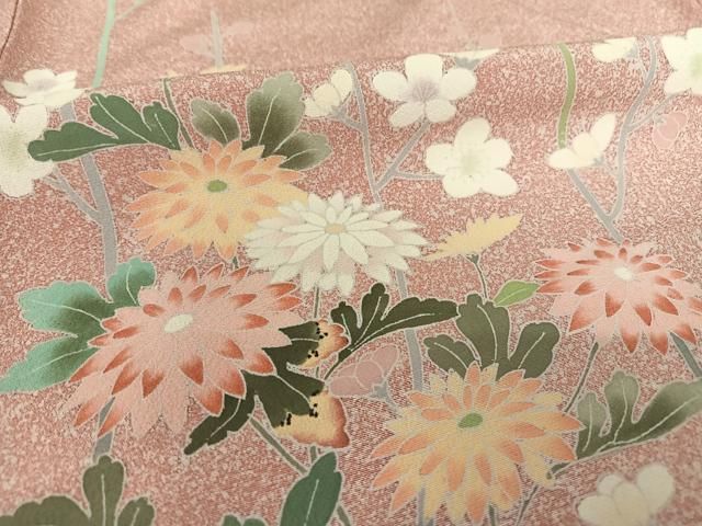 平和屋着物○訪問着 草花文 たたき染め 正絹 逸品 AAAT3090np - メルカリ