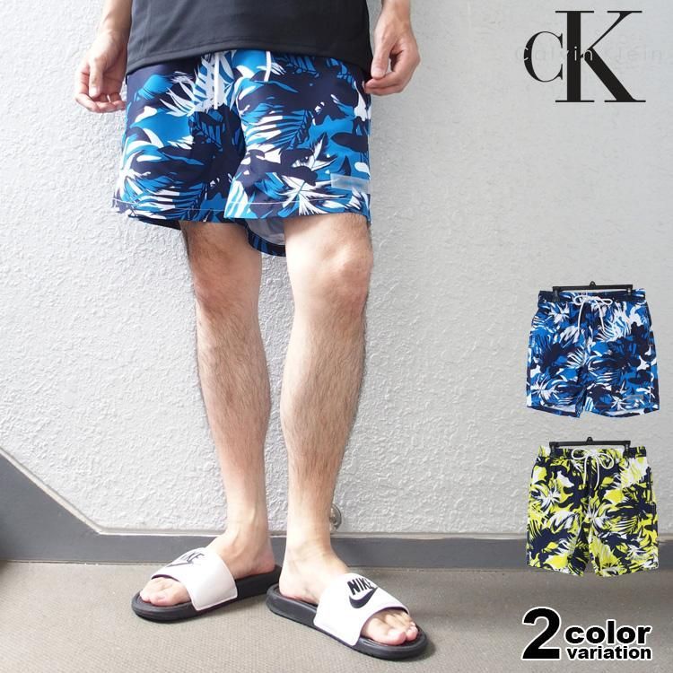 カルバンクライン Calvin Klein ショートパンツ 迷彩柄 総柄 海