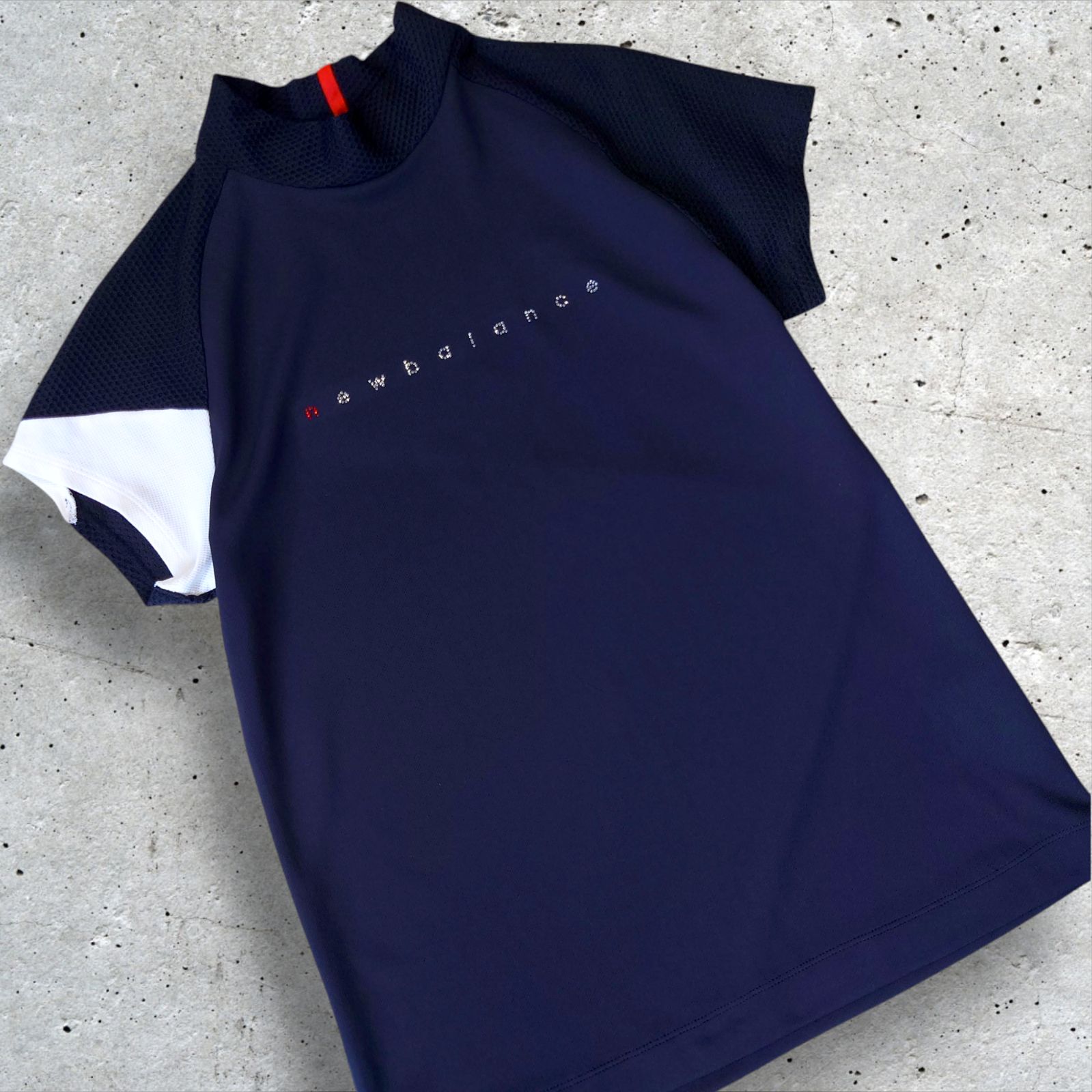 極美品 new balance golf Advanced pac モックシャツ モノトーン