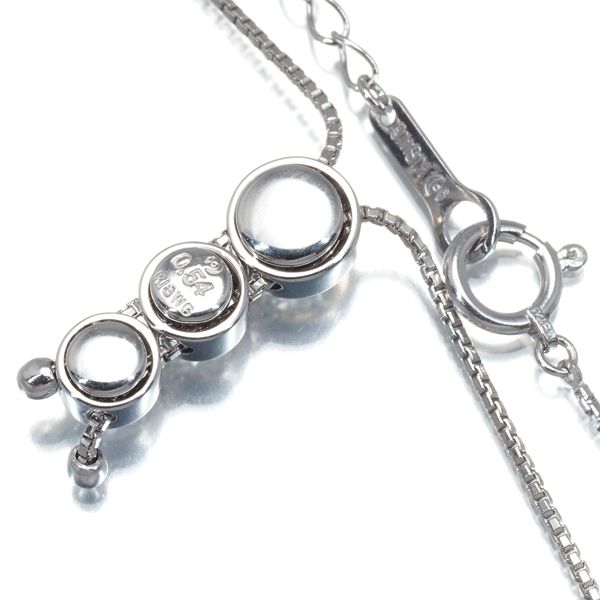 TASAKI タサキ ネックレス ダイヤ ダイヤモンド 0.54ct 3P K18WG