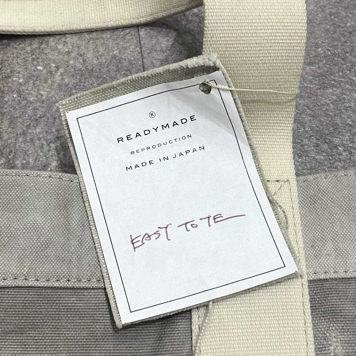 READY MADE EASY TOTE LARGE WHITE ヴィンテージコットン トートバッグ 