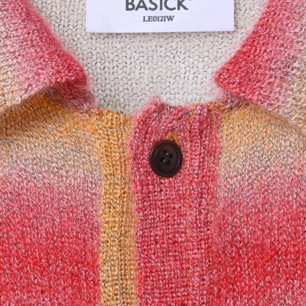 BASICKS シャドウストライプ モヘア カーディガン BASICKS シャドウストライプ モヘア カーディガン - メルカリ