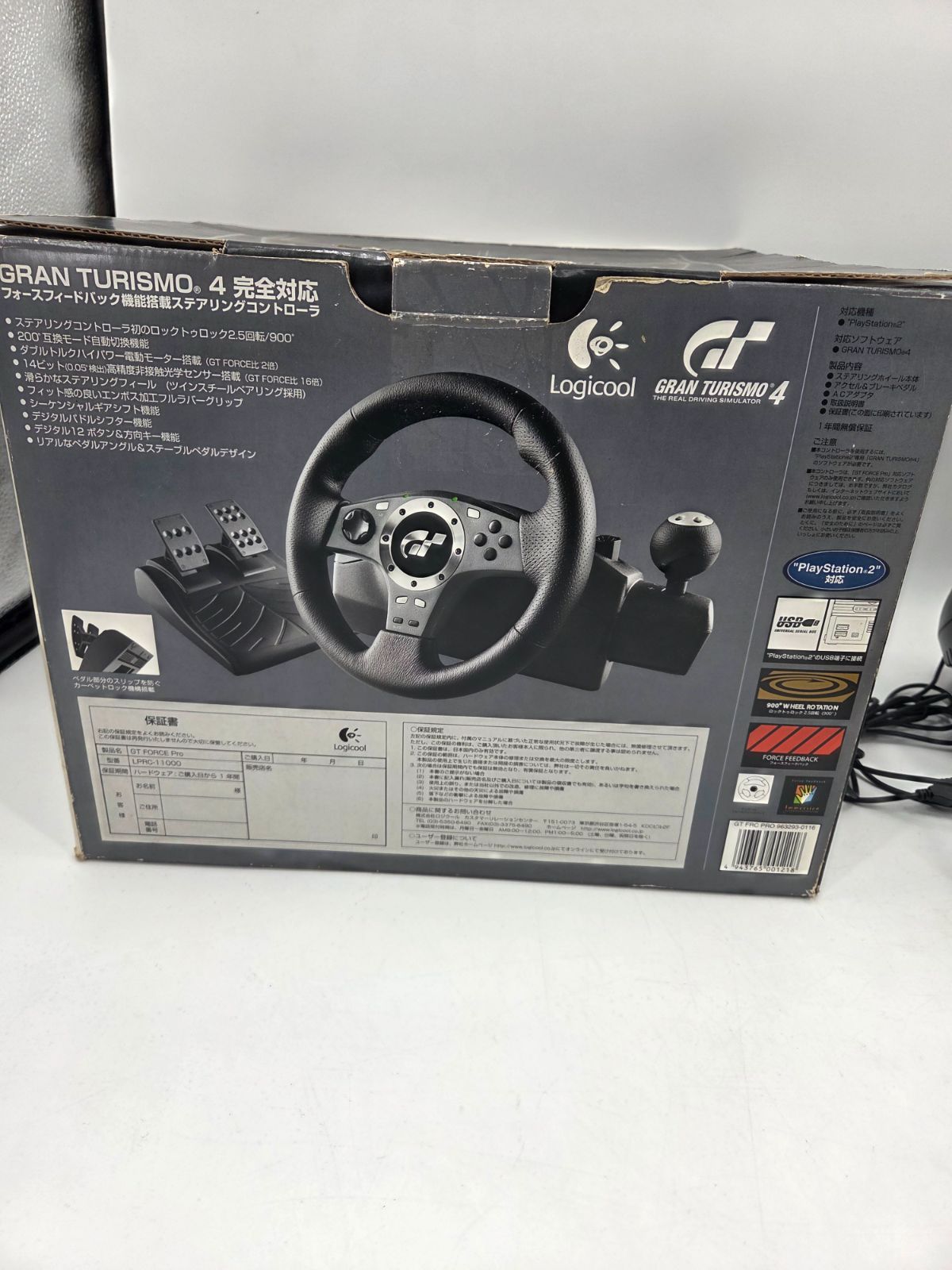 【入手困難品】プレステ2 「グランツーリスモ4」完全対応ステアリングコントローラ グランツーリスモ4 フォースフィードバック ステアリング