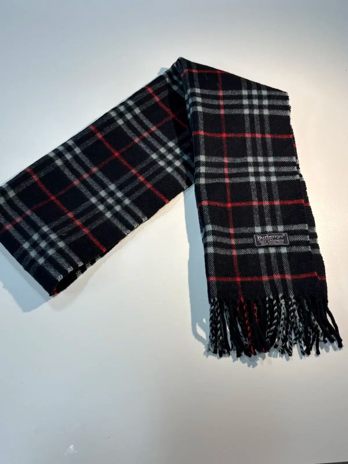 BURBERRY バーバリー カシミヤ 100 % ネイビー マフラー 正規品