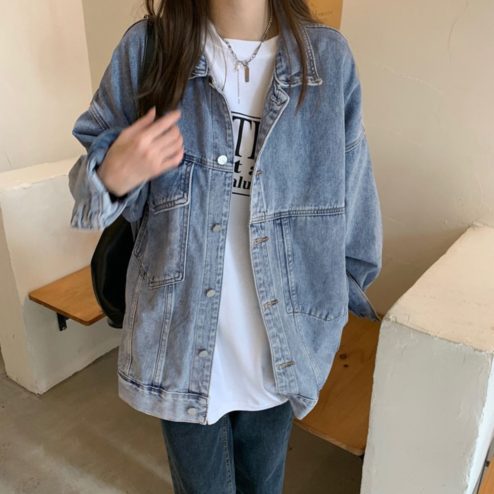 ダメージ加工デニム 長袖シャツ 無地 春秋 羽織 ヴィンテージ感 ダメージ加工デニム 長袖シャツ 無地 春秋 羽織 ヴィンテージ感