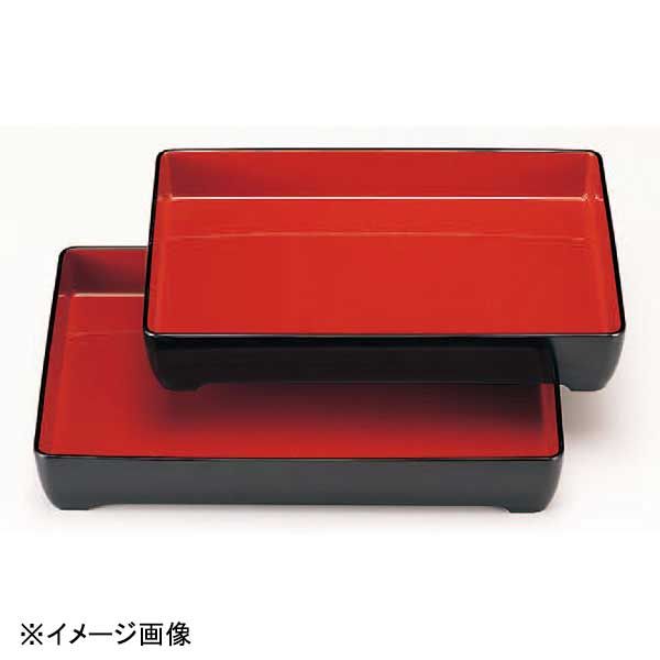 【新品】若泉漆器 深型光琳番重 黒内朱 尺3寸 1-121-6