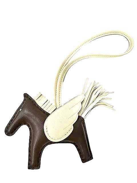 新古品 HERMES エルメス ロデオペガサスPM ショコラ|クレ チャーム アクセサリー レディース W刻印＿S08＿セルモアから ＿s-0340-r08