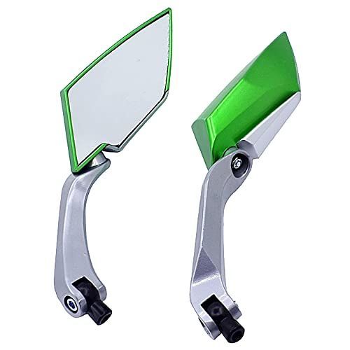 グリーン TradeWind バイクミラー ダイヤモンドミラー オートバイ バックミラー リアミラー 正ネジ逆ネジ 8ｍｍ 10mm(グリーン)