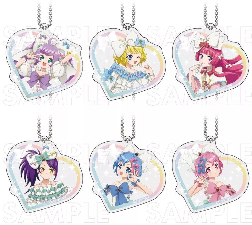 中古】キーホルダー 全6種セット 「プリパラ さんくす・ハッピーリボン