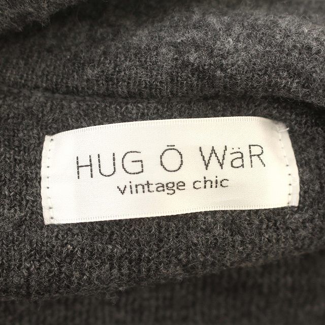 ハグオーワー HUG O WaR ニットコート ロング チェスターコート ウール